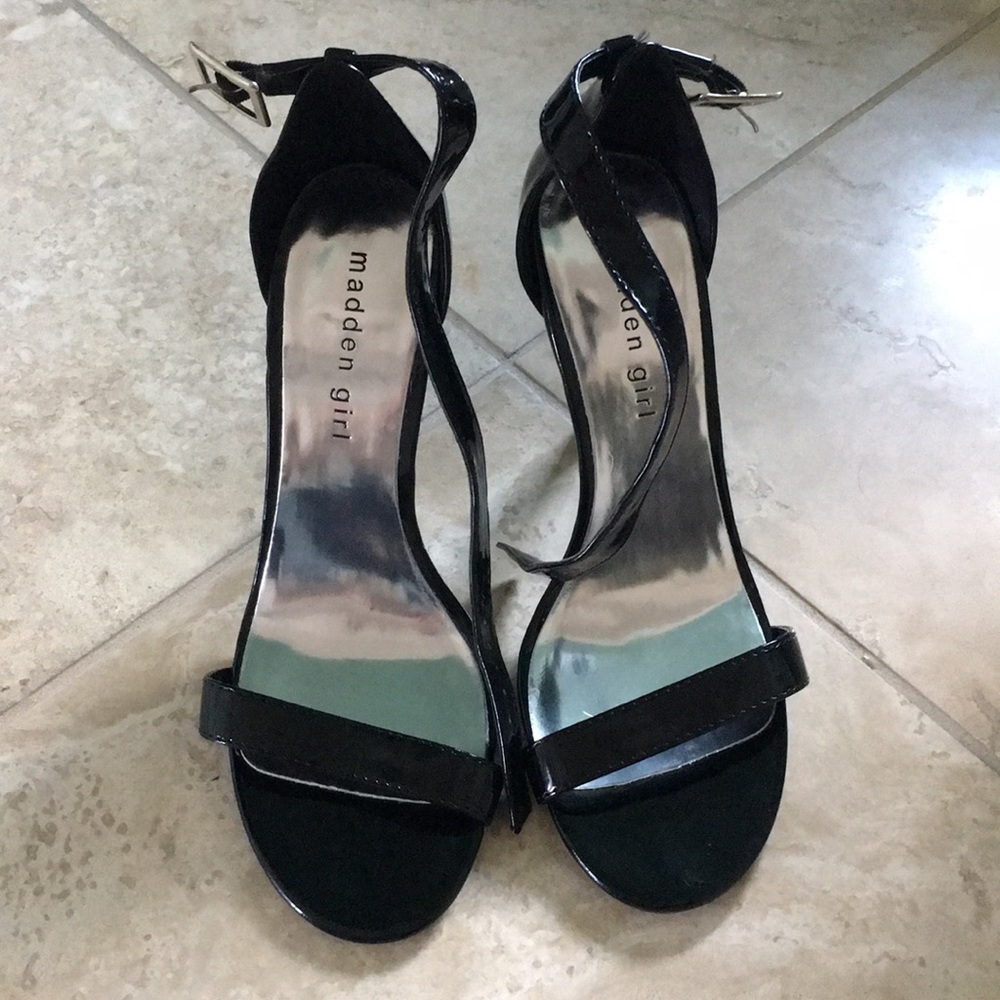Black Patent Strappy Heels